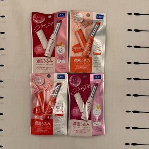 DHC Set of 4 Color Lip Cream - Assorted Pink & Red Shades(Japan)